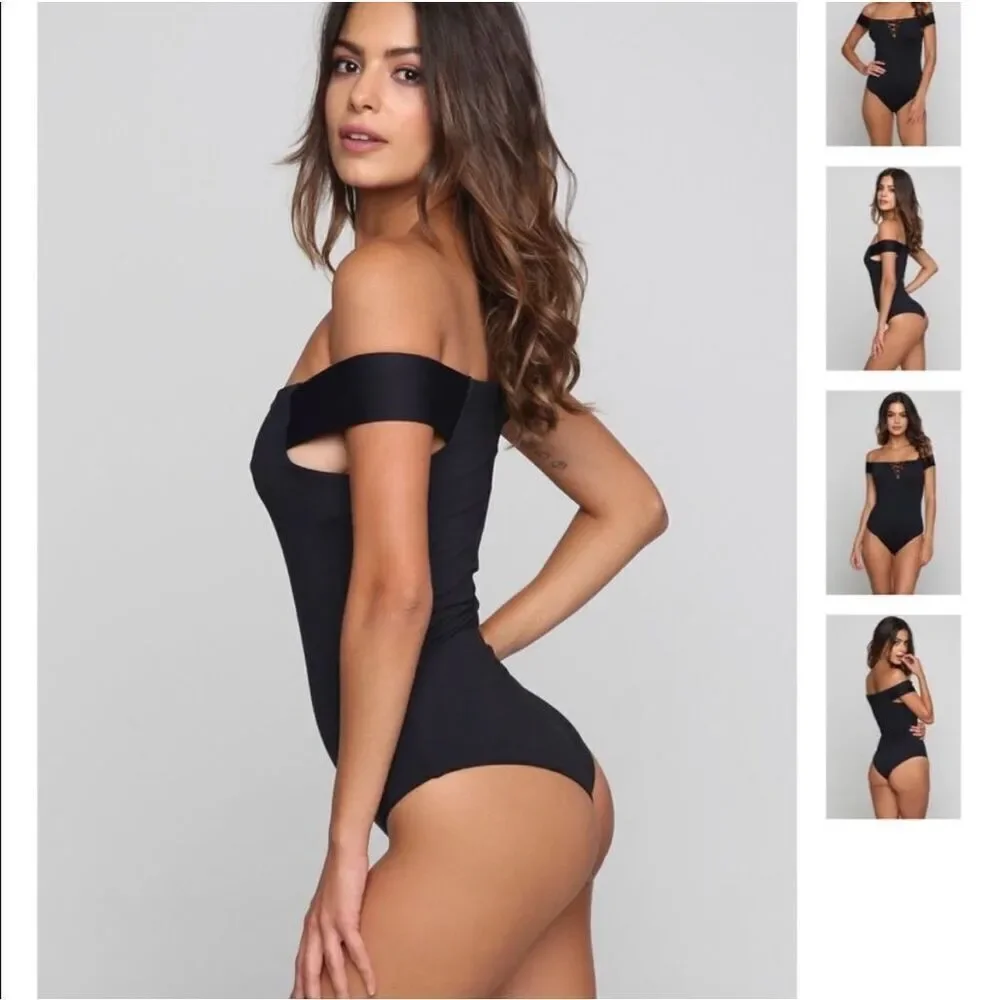 ✨Frankie's Bikinis Brooklyn One Piece Black Sz Large Bikini✨
